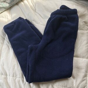 Kids Navy Fleece Bottoms - Soft Cozy Pants